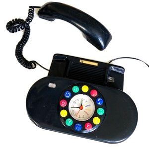 Vintage Guess landline desk phone with alarm clock